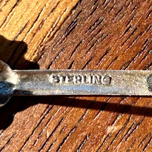 Vintage Sterling Silver Spoon Brooch Heart Love Birds Mid Century Lapel Pin Retro 1940s 1950s Unisex Gender Neutral Jewelry image 6