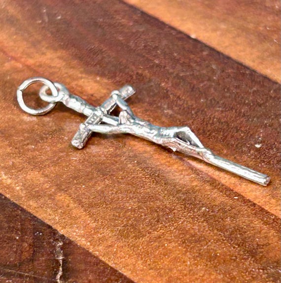 Tiny Delicate Crucifix Cross Jesus Religious Jewe… - image 2