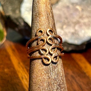 Handmade Copper Ring Vintage Retro Jewelry Unisex Gender Neutral Accessories image 10