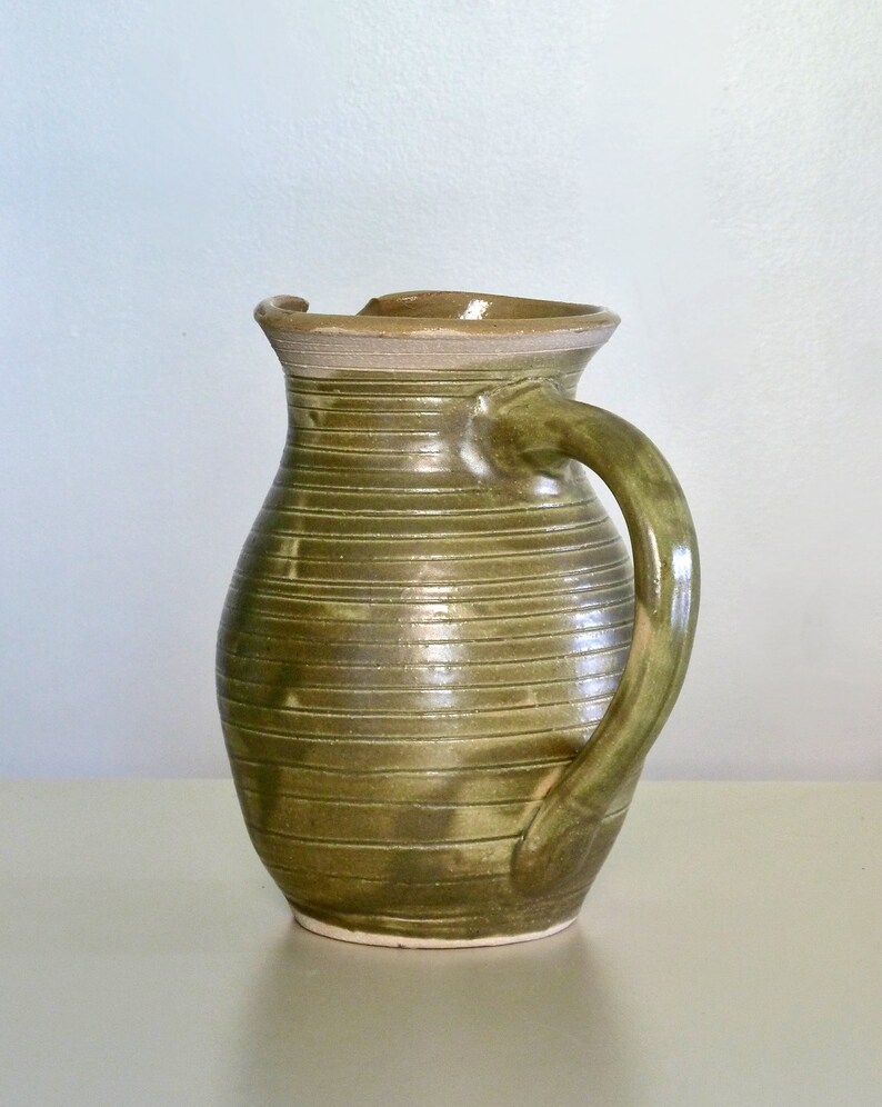 Studio Pottery Pitcher Jug Vase Artist J Howard Johnson Etsy