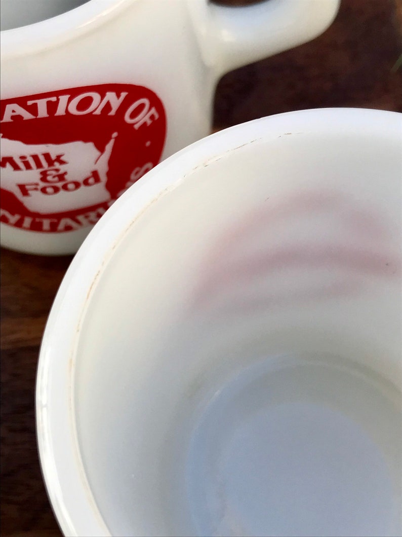 Vintage Galaxy Mug Set Milk Glass Association of Sanitarians Milk Food Wisconsin 1980s image 8