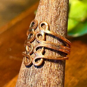Handmade Copper Ring Vintage Retro Jewelry Unisex Gender Neutral Accessories image 3