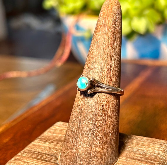 Sterling Silver Turquoise Ring Handmade Vintage R… - image 3