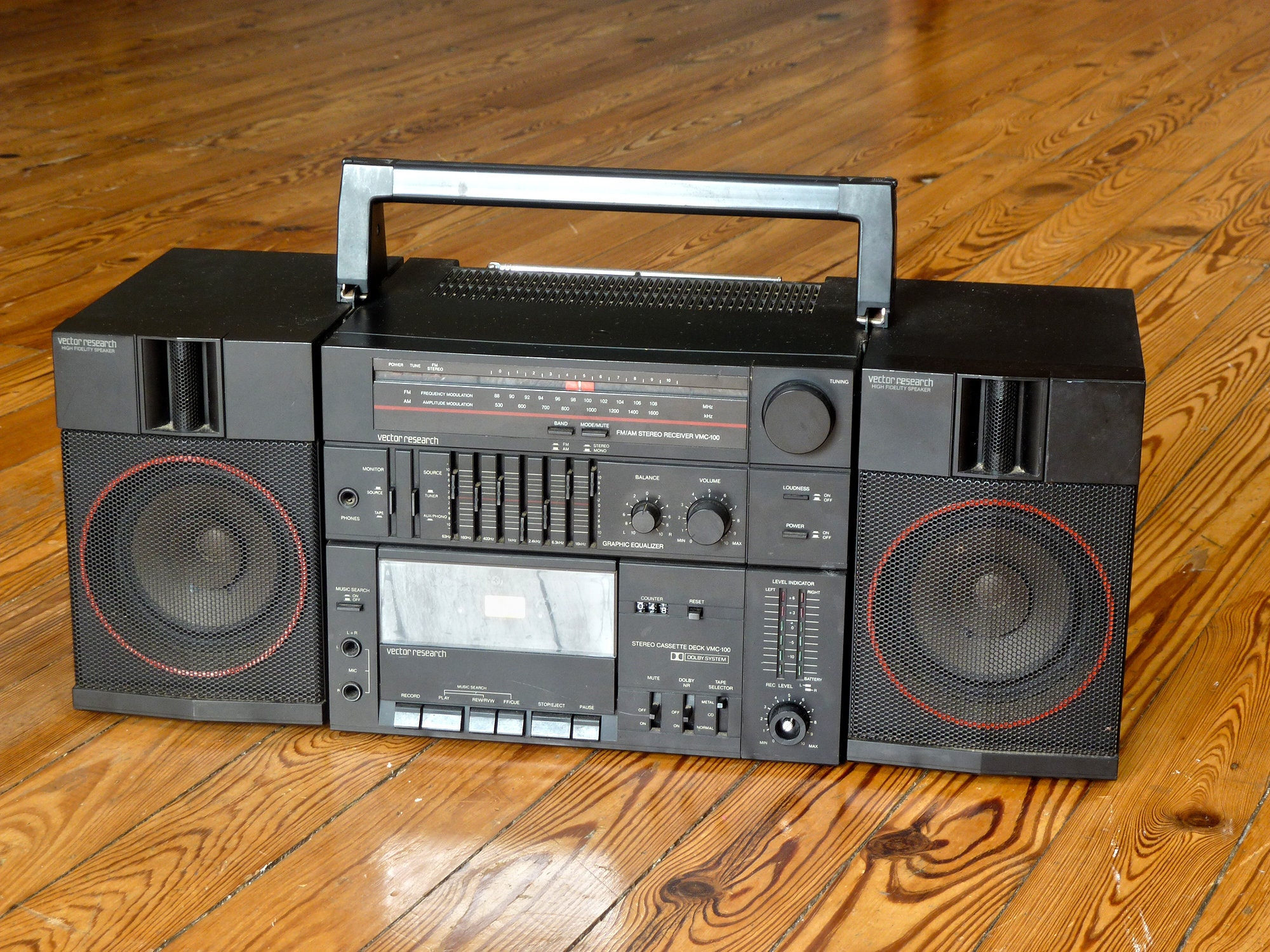 Old School Boombox Vector Research VMC-100 Stereo Radio