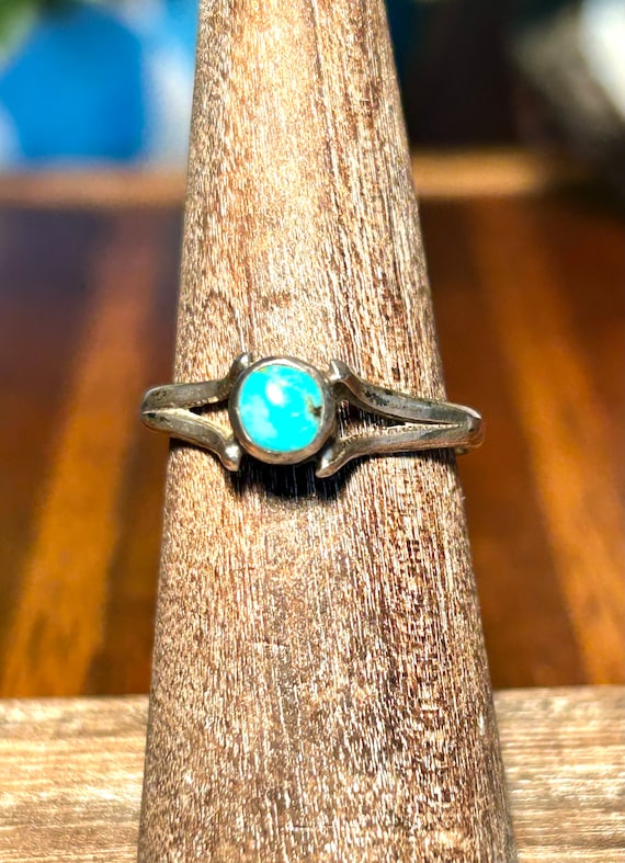 Sterling Silver Turquoise Ring Handmade Vintage R… - image 1