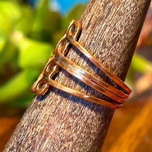 Handmade Copper Ring Vintage Retro Jewelry Unisex Gender Neutral Accessories image 5