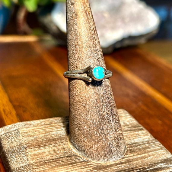 Sterling Silver Turquoise Ring Handmade Vintage R… - image 2