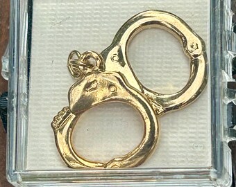 Vintage handboeien stropdas Tac goudkleurige retro kitsch herenkleding accessoires nieuw in doos