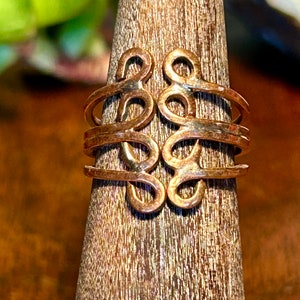 Handmade Copper Ring Vintage Retro Jewelry Unisex Gender Neutral Accessories image 1