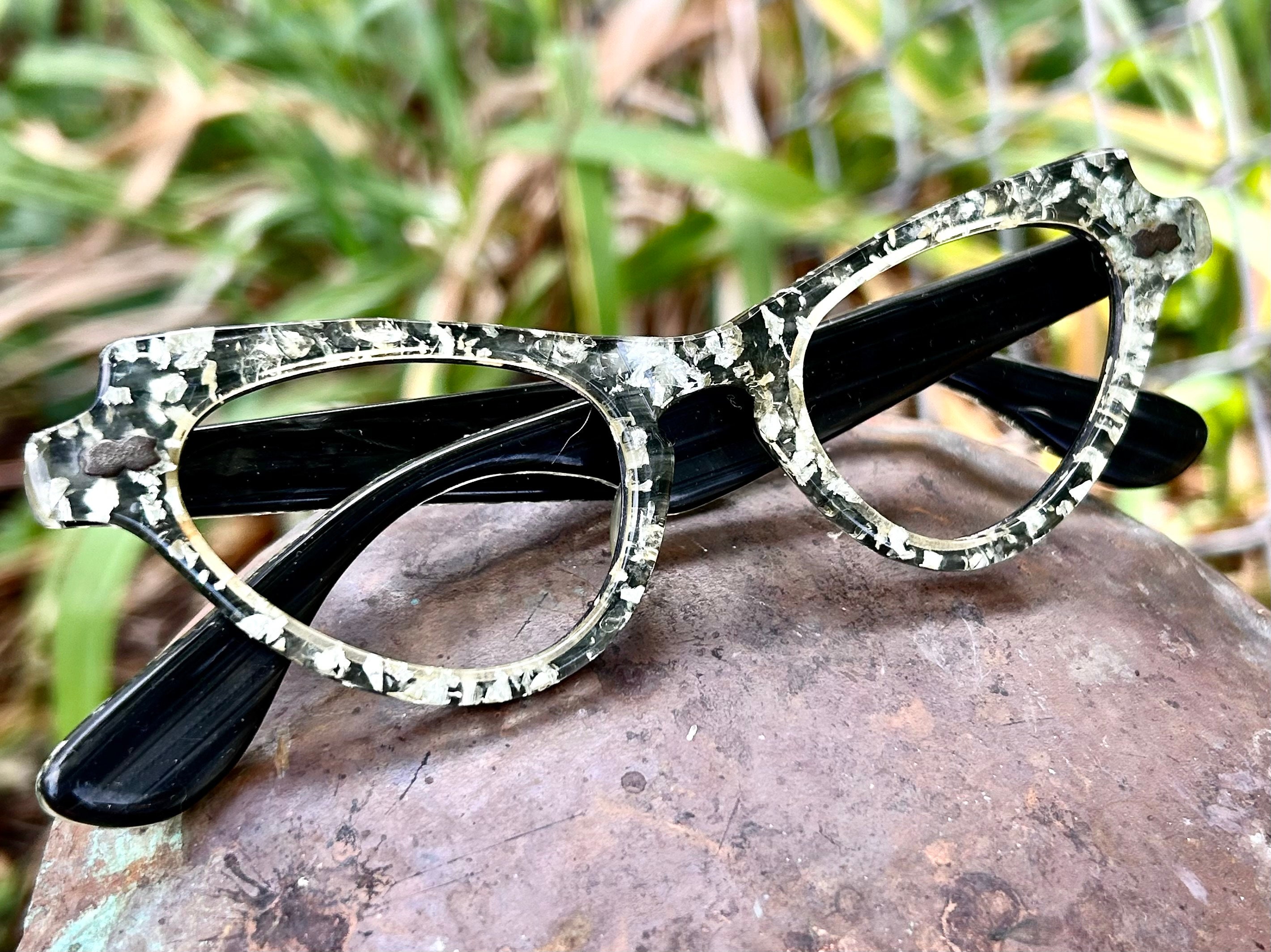 Cat Eye Glasses Frame Y2k Vintage Leopard Candy Color Clear Lens