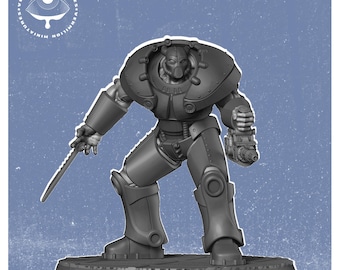 32mm Armored Collective Soldier – Fallout RPG Mini | Post-Apocalyptic Figure | Vermilion Miniatures
