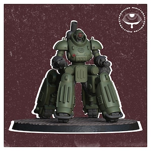 32mm Hardened Wasteland Guardian Bot – Fallout RPG Mini | Post-Apocalyptic Figure | Vermilion Miniatures