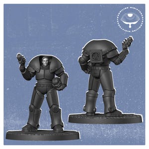 32mm Armored Collective Soldier – Fallout RPG Mini | Post-Apocalyptic Figure | Vermilion Miniatures