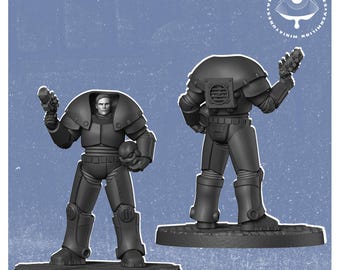 32mm Armored Collective Soldier – Fallout RPG Mini | Post-Apocalyptic Figure | Vermilion Miniatures