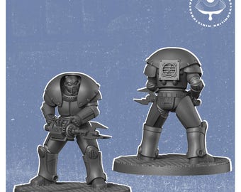 32mm Armored Collective Soldier – Fallout RPG Mini | Post-Apocalyptic Figure | Vermilion Miniatures