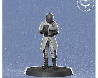 32mm Armored Collective Scientist – Fallout RPG Mini | Post-Apocalyptic Figure | Vermilion Miniatures