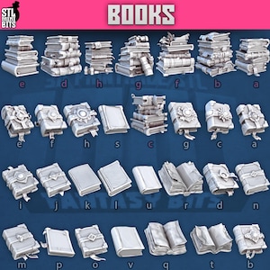 Peut inclure: Une collection de 20 modèles d'ouvrages imprimables en 3D différents, étiquetés avec des lettres de a à v. Les modèles sont conçus pour les jeux de rôle sur table et les jeux de guerre miniatures.