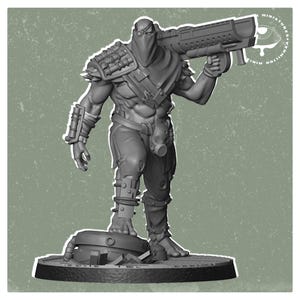 32mm Atomic Mutant with Nuke Launcher – Fallout RPG Mini | Post-Apocalyptic Figure | Vermilion Miniatures