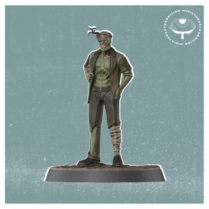32mm Wasteland Mutated Arborman – Fallout RPG Mini | Post-Apocalyptic Figure | Vermilion Miniatures