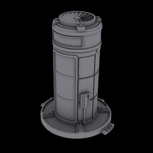3D Printed Post-Apocalyptic Building Terrain - Civilian Protection Tube | 32mm Scale D&D, Fallout, Wargame RPG Miniature | M3 Studios