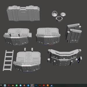 3D Printed Post-Apocalyptic Building Terrain - Military Checkpoint | 20mm Scale Gaslands StyleRPG Miniature | M3 Studios