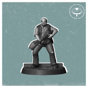 32mm Hardened Wasteland Trader – Fallout RPG Mini | Post-Apocalyptic Figure | Vermilion Miniatures