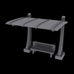 3D Printed Post-Apocalyptic Building Terrain - Public Bench | 20mm Scale Gaslands Style RPG Miniature | M3 Studios