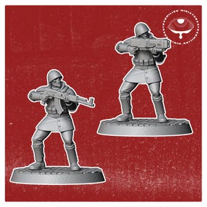 32mm Red Menace Soldier – Fallout RPG Mini | Post-Apocalyptic Figure | Vermilion Miniatures