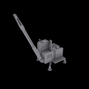 3D Printed Post-Apocalyptic Building Terrain - Crane | 32mm Scale D&D, Fallout, Wargame RPG Miniature | M3 Studios