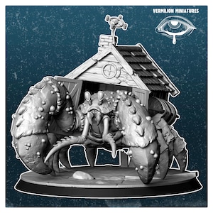 32mm Wasteland Mutated Wildlife Shackback Crab – Fallout RPG Mini | Post-Apocalyptic Figure | Vermilion Miniatures
