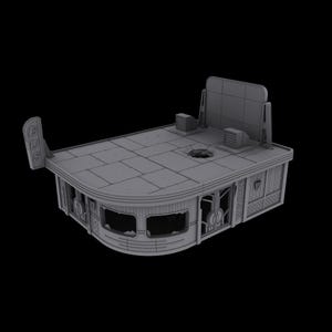 3D Printed Post-Apocalyptic Building Terrain - The Bus Station | 20mm Scale Gaslands Style RPG Miniature | M3 Studios