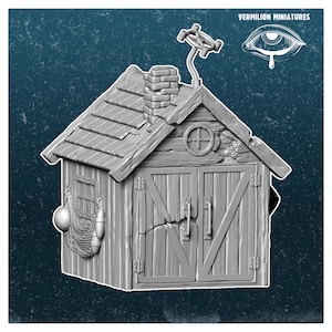 32mm Wasteland Brinehut Hovel – Fallout RPG Mini | Post-Apocalyptic Figure | Vermilion Miniatures