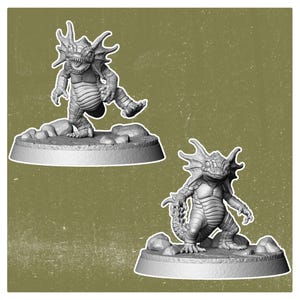 32mm Wasteland Mutated Wildlife Lizard – Fallout RPG Mini | Post-Apocalyptic Figure | Vermilion Miniatures