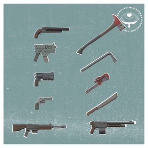 32mm Wasteland Weapons Pack 2 Sets – Fallout RPG Mini | Post-Apocalyptic Figure | Vermilion Miniatures