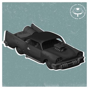 32mm Hardened Wasteland Car – Fallout RPG Mini | Post-Apocalyptic Figure | Vermilion Miniatures