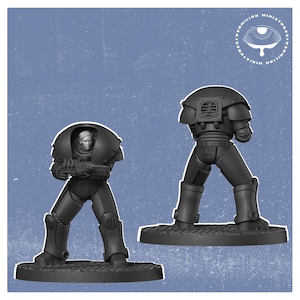 32mm Armored Collective Soldier – Fallout RPG Mini | Post-Apocalyptic Figure | Vermilion Miniatures
