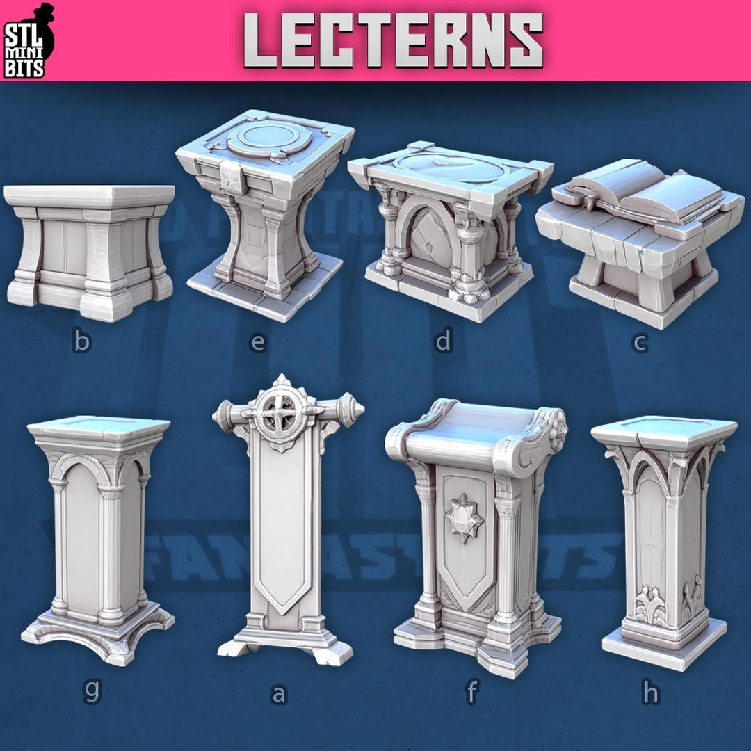 Printed Lectern 3D Printed Resin Lecterns: 32mm Scale RPG Terrain - Etsy
