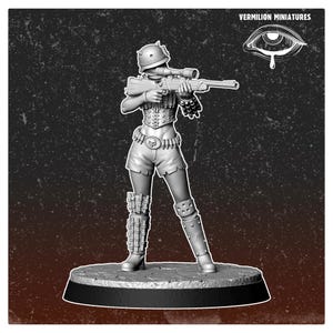 32mm Raider Sniper Miniature: Post-Apocalyptic RPG Figure