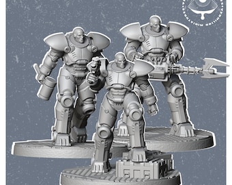 32mm Steel Vanguard Knight – Fallout RPG Mini | Post-Apocalyptic Figure | Vermilion Miniatures