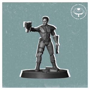 32mm Hardened Wastelander Male Hero – Fallout RPG Mini | Post-Apocalyptic Figure | Vermilion Miniatures