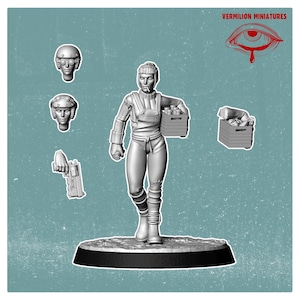 32mm Wasteland Settlement Worker – Fallout RPG Mini | Post-Apocalyptic Figure | Vermilion Miniatures
