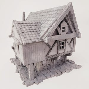 Terrain à bâtir fantastique imprimé en 3D - L&#39;armurier | Miniature D&D à l&#39;échelle 32 mm, Pathfinder, Wargame RPG | La forge des joueurs