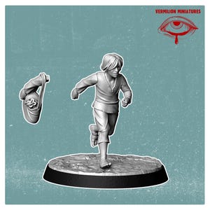 32mm Wasteland Kid – Fallout RPG Mini | Post-Apocalyptic Figure | Vermilion Miniatures