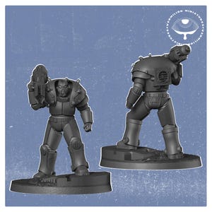 32mm Armored Collective Soldier – Fallout RPG Mini | Post-Apocalyptic Figure | Vermilion Miniatures