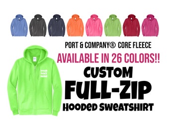 custom zip sweatshirts