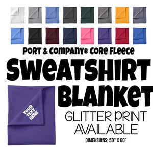 Custom Sweatshirt Blanket Personalized Stadium Blanket Throw