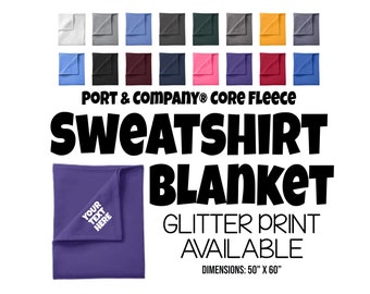 Custom Sweatshirt Blanket Personalized Stadium Blanket Throw