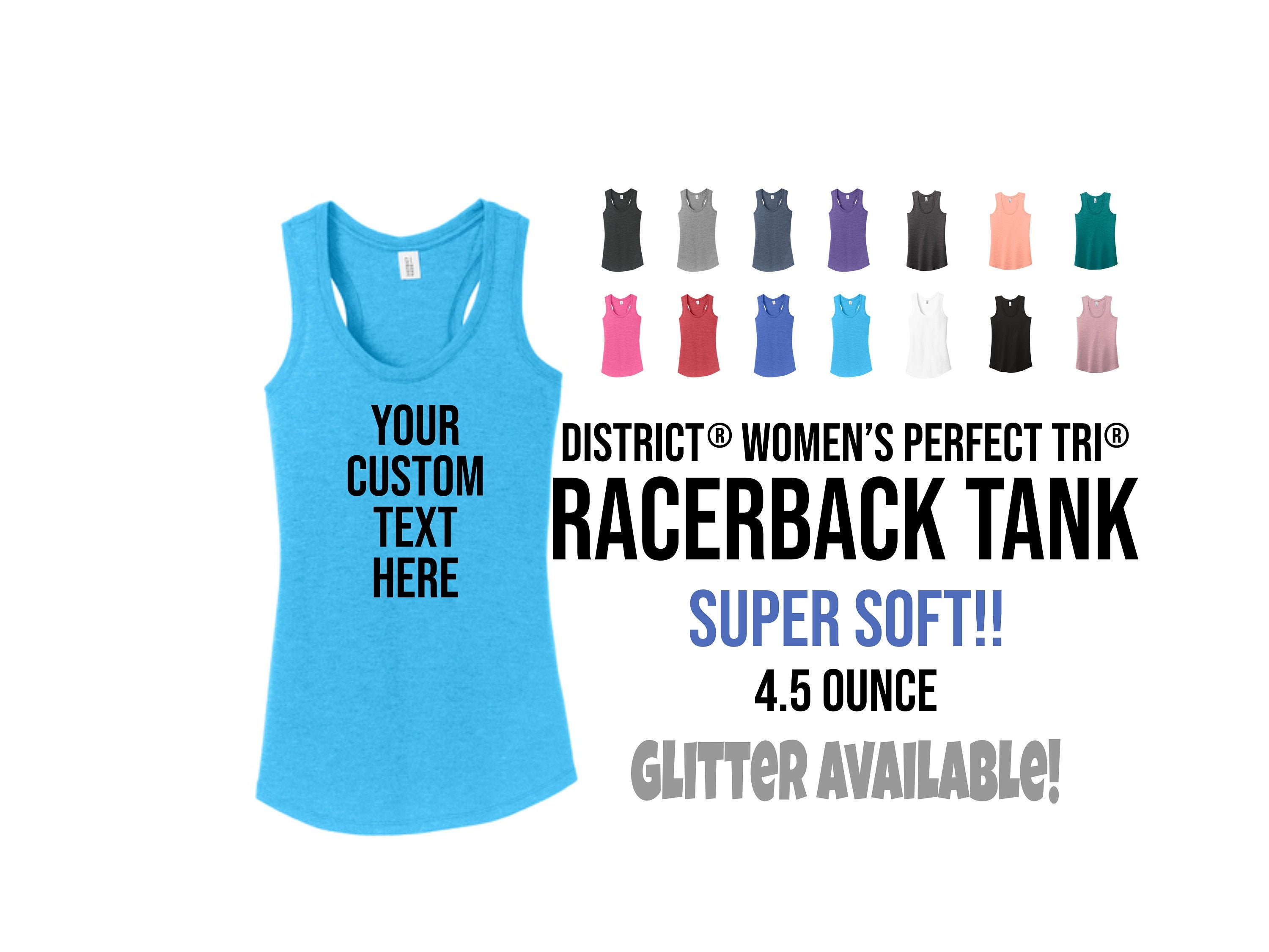 District ® Women’s Perfect Tri ® Racerback Tank, Custom Tank Top, Cus…