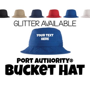 Port Authority® Bucket Hat, Custom Bucket Hat, Custom Hat, Summer Hat, Custom Beach Hat  PWSH2