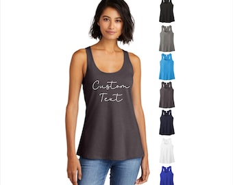 Custom Text Racerback Tank: Personalized Women's Tank Top